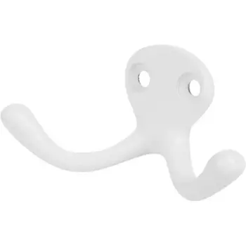 Крючок мебельный 7.6x3.8x2.35 см цвет матовый белый