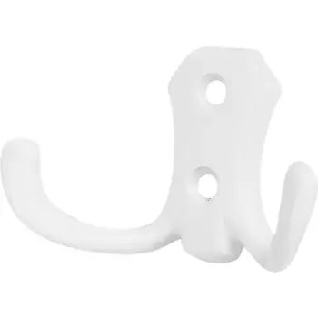 Крючок мебельный 7.7x5.8x2.95 см цвет матовый белый