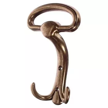 Крючок мебельный KR 0260 OAB двойной, сталь, цвет бронза