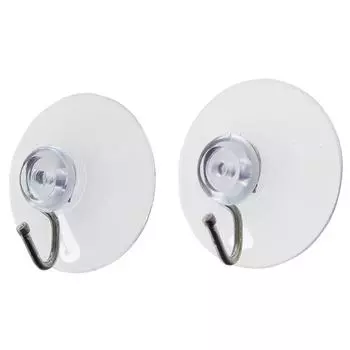 Крючок на присоске Fix-o-moll, прозрачный, d 40 мм, 5 кг, 2 шт.