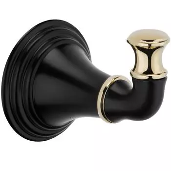 Крючок одинарный Luksor цвет чёрный