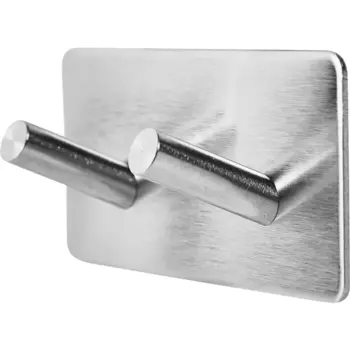 Крючок самоклеящийся под углом двойной нержавеющий