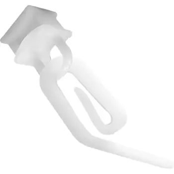 Крючок шторный с бегунком пластик цвет белый, 50 шт.