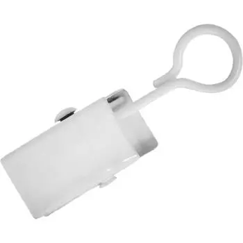 Крючок-зажим для штор, 3 см, цвет белый, 10 шт.