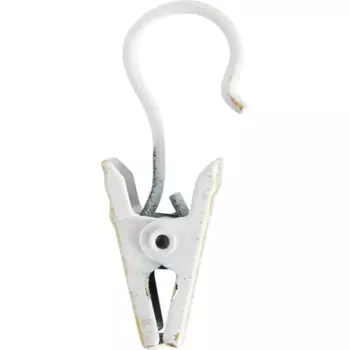 Крючок-зажим металл Inspire 20 см цвет белый классик 10 шт