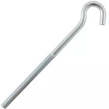 Крюк-полукольцо 6x100 мм, сталь оцинкованная