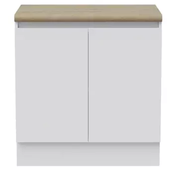 Кухонный шкаф напольный Миус 80x85x60 см ЛДСП цвет белый