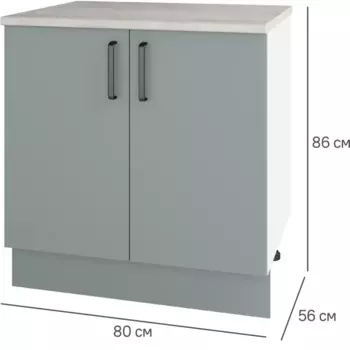 Кухонный шкаф напольный Неман 80x85.2x60 см ЛДСП цвет зеленый