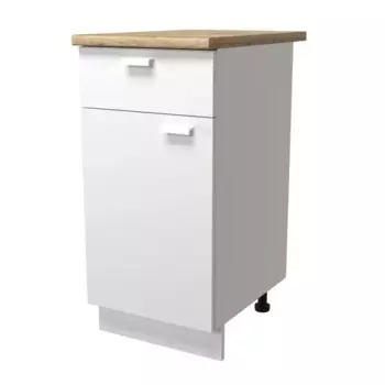 Кухонный шкаф напольный с ящиками Изида 40x86x56 см ЛДСП цвет белый