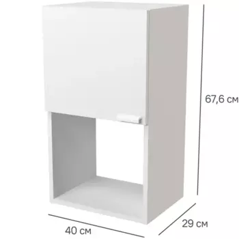 Кухонный шкаф навесной Изида 40x67.6x29 см ЛДСП цвет белый