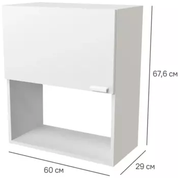 Кухонный шкаф навесной Изида 60x67.6x29 см ЛДСП цвет белый