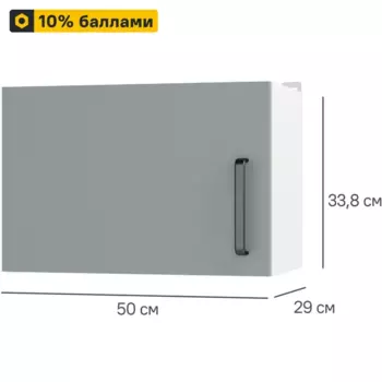 Кухонный шкаф навесной над вытяжкой Неман 50x33.8x29 см ЛДСП цвет зеленый