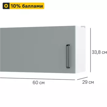 Кухонный шкаф навесной над вытяжкой Неман 60x33.8x29 см ЛДСП цвет зеленый