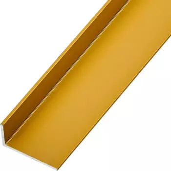 L-профиль с неравными сторонами 20x10x1.2x1000 мм алюминий цвет золотой