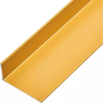 Профиль L-образный алюминий анодированный 40x20x2x2700 мм золотой