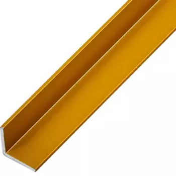 Профиль L-образный алюминий анодированный 10x10x1x1000 мм золотой