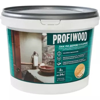 Лак для дерева и камня Profiwood 2.2 кг прозрачный