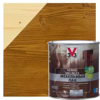 Лак для мебели V33 акриловый цвет тёмный дуб 0.5 л