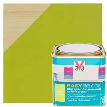 Лак для мебели V33 цвет зелёное яблоко 0.5 л