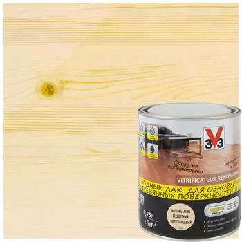 Лак для реновации водный V33 прозрачный полуглянцевый 0.75 л