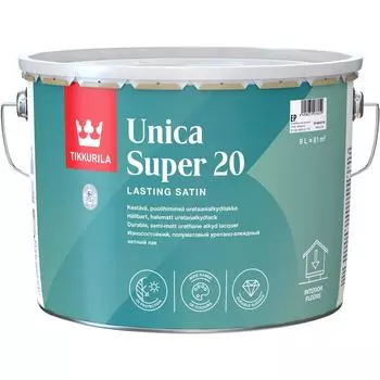 Лак полуматовый Tikkurila Unica Super ЕР 9 л