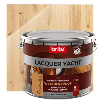 Лак яхтный Brite Lacquer Yacht 9 л глянцевый