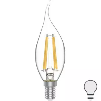 Лампа светодиодная Gauss E14 220 В 4.5 Вт свеча на ветру 420 лм, белый свет