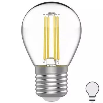 Лампа светодиодная Gauss E27 220 В 4.5 Вт шар 420 лм, белый свет