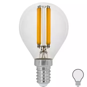 Лампа светодиодная Gauss LED Filament E14 11 Вт шар прозрачный 750 лм, нейтральный белый свет