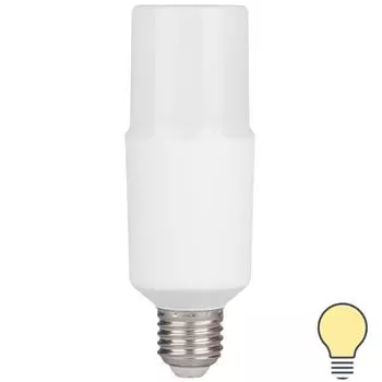 Лампа светодиодная Lexman E27 170-240 В 10 Вт цилиндр матовая 1000 лм теплый белый свет