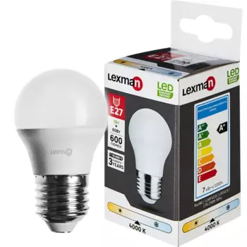 Лампа светодиодная Lexman E27 175-250 В 7 Вт шар 600 лм нейтральный белый цвет свет