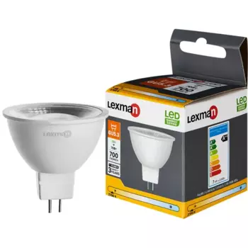 Лампа светодиодная Lexman GU5.3 175-250 В 7 Вт спот 700 лм теплый белый цвет света