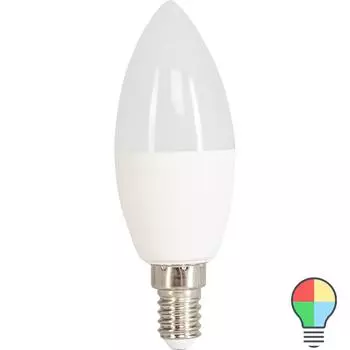 Лампа светодиодная Osram E14 220-240 В 5.5 Вт свеча 470 лм, свет RGB