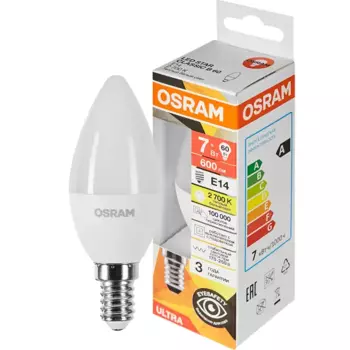 Лампа светодиодная Osram E14 7 Вт теплый белый свет