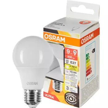 Лампа светодиодная Osram E27 9 Вт теплый белый свет