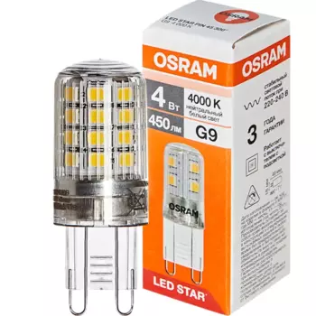 Лампа светодиодная Osram G9 4 Вт/840 нейтральный белый свет