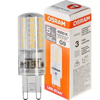 Лампа светодиодная Osram G9 5 Вт/840 нейтральный белый свет