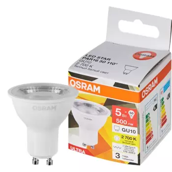 Лампа светодиодная Osram GU10 5 Вт теплый белый свет