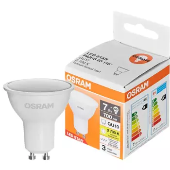 Лампа светодиодная Osram GU10 7 Вт/827 теплый белый свет