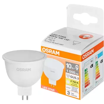Лампа светодиодная Osram GU5.3 10 Вт/827 теплый белый свет