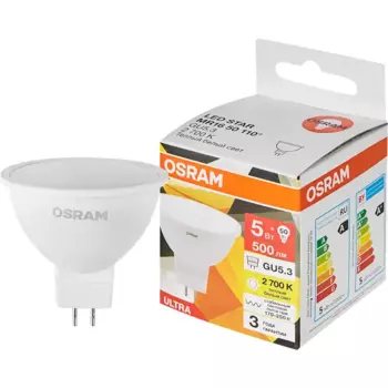 Лампа светодиодная Osram GU5.3 5 Вт теплый белый свет