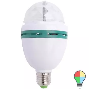 Лампа светодиодная Volpe Disco E27 3 Вт свет RGB