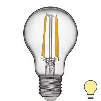 Лампа светодиодная Volpe LEDF E27 220-240 В 9 Вт груша прозрачная 1000 лм теплый белый свет