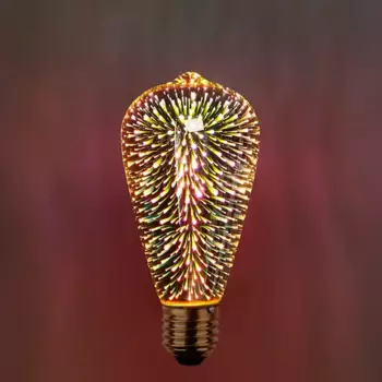 Лампочка декоративная ST64 3D 3 Вт E27 8526
