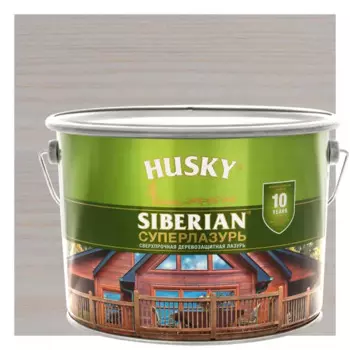 Лазурь для дерева Husky Siberian Суперлазурь цвет антик 9 л