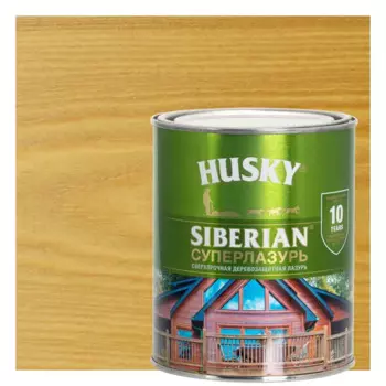 Лазурь для дерева Husky Siberian Суперлазурь цвет дуб 0.9 л