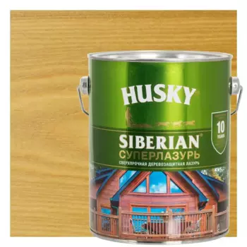 Лазурь для дерева Husky Siberian Суперлазурь цвет дуб 2.7 л