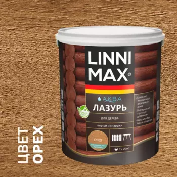 Лазурь для дерева Linnimax полуматовая орех 2.5 л