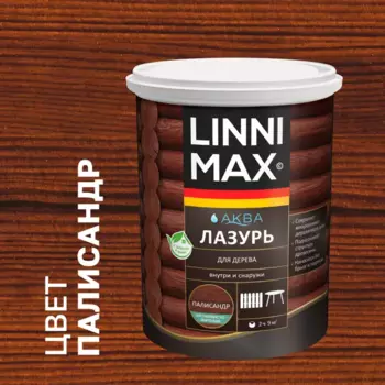 Лазурь для дерева Linnimax полуматовая палисандр 0.9 л