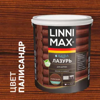 Лазурь для дерева Linnimax полуматовая палисандр 2.5 л